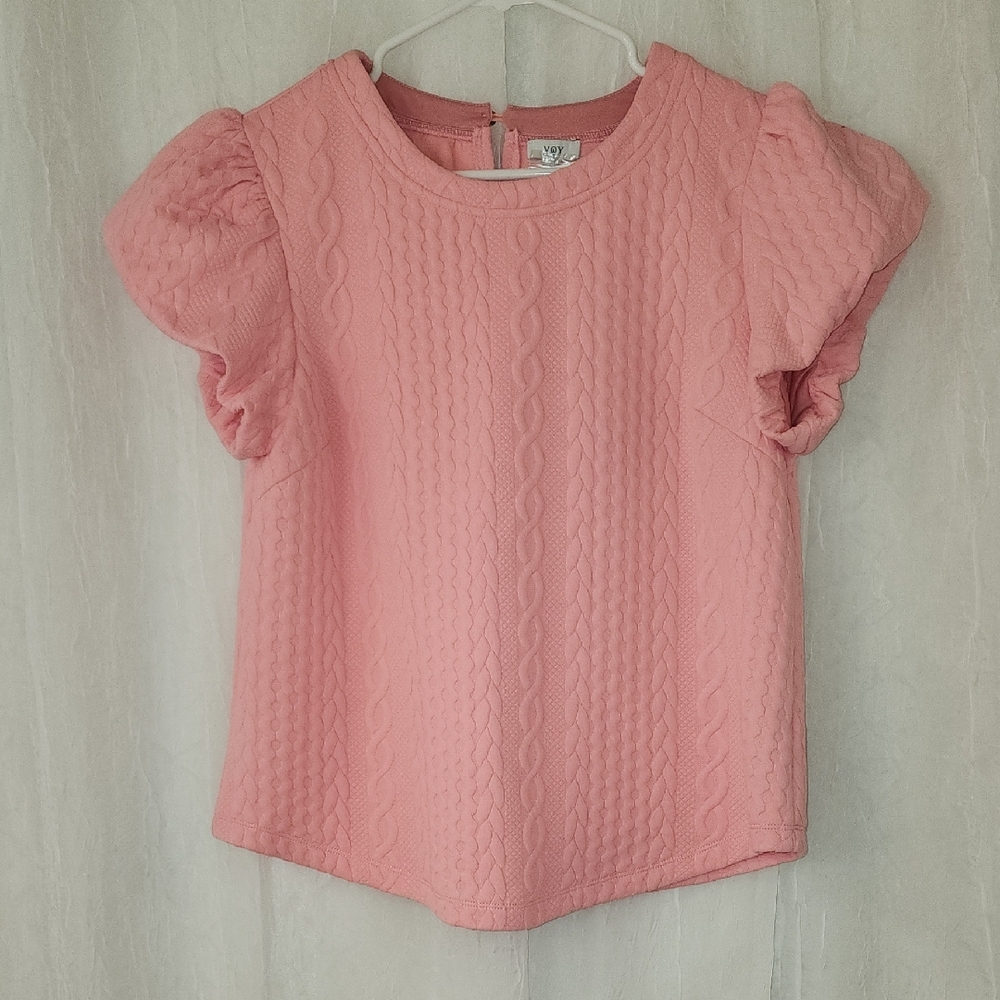 Pink Kids Cable Knit Top